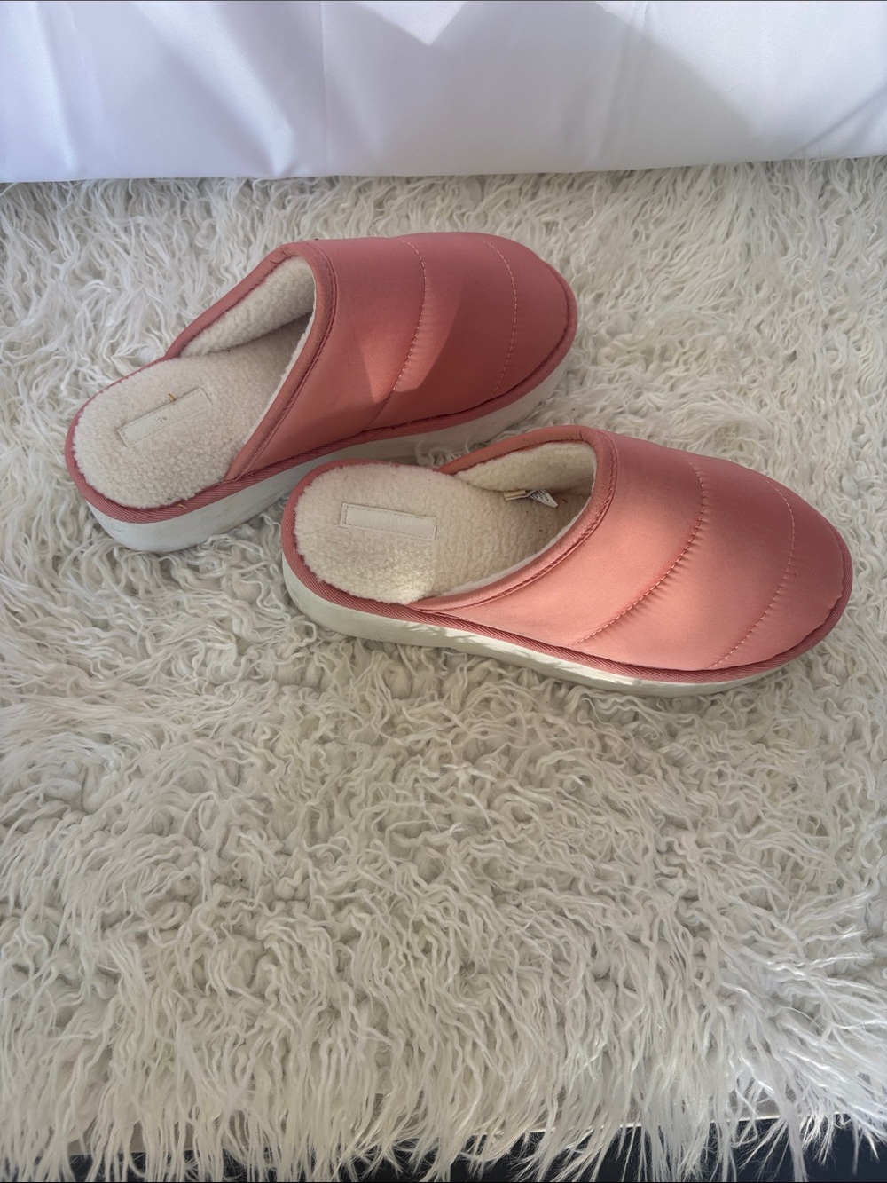 Maeve Quilted Slip-On Slippers in Rose